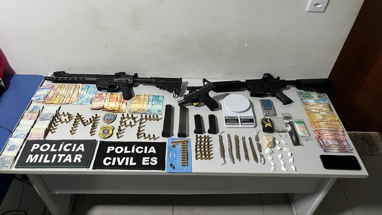 Operação integrada desarticula ponto de tráfico e apreende arsenal em Conceição da Barra